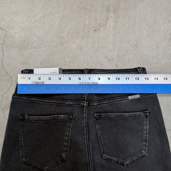 NWT Kancan Denim Shorts Women's 5/26 High Waist Dark Gray - Picture 7 of 9